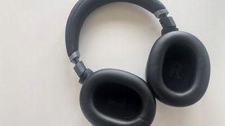 Showing faux leather earcups on Technics EAH-A800 headphone