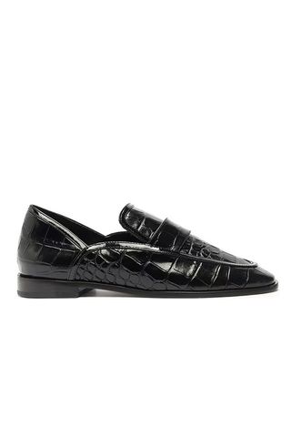 Schutz Maurice Crocodile Embossed Tailored Loafers