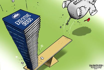 Political Cartoon U.S. biden executive orders gop