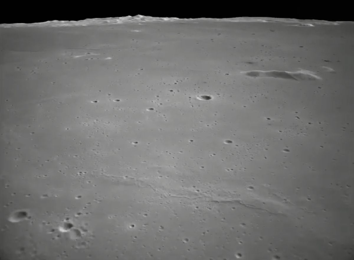 China's Chang'e 5 moon lander captures these views of its descent to the lunar surface on Dec. 1, 2020.