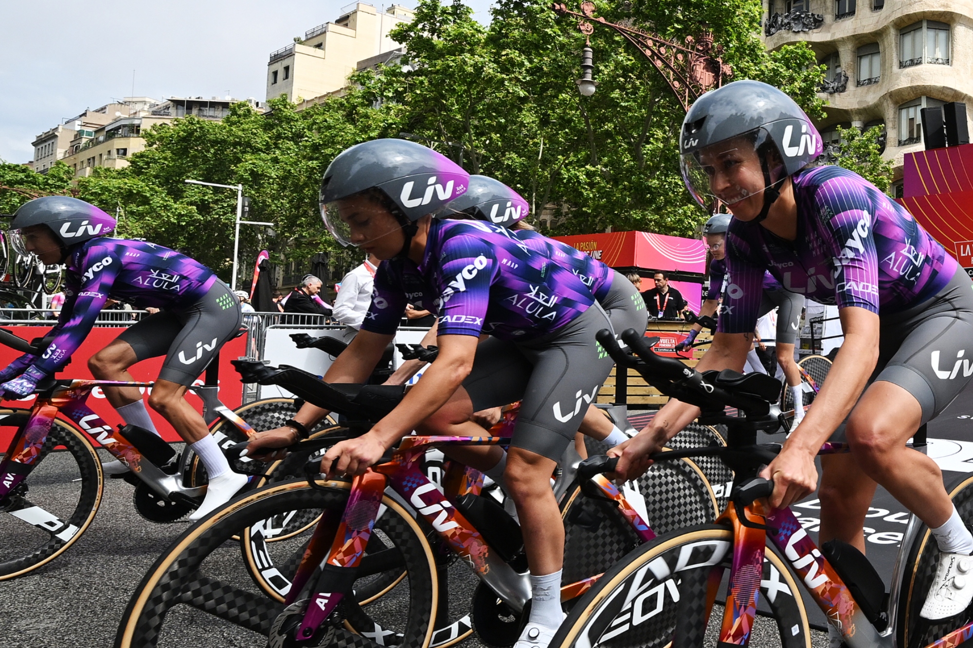 Liv AlUla Jayco in a yet to be released aero helmet