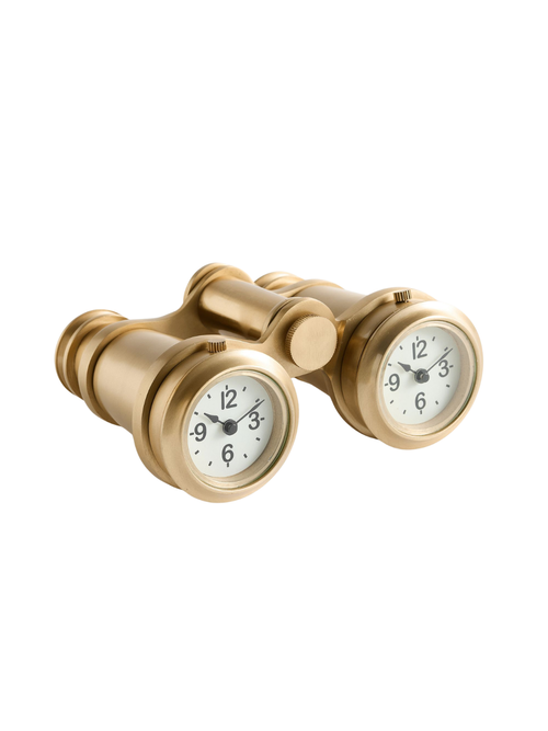 Brass Binocular Clock