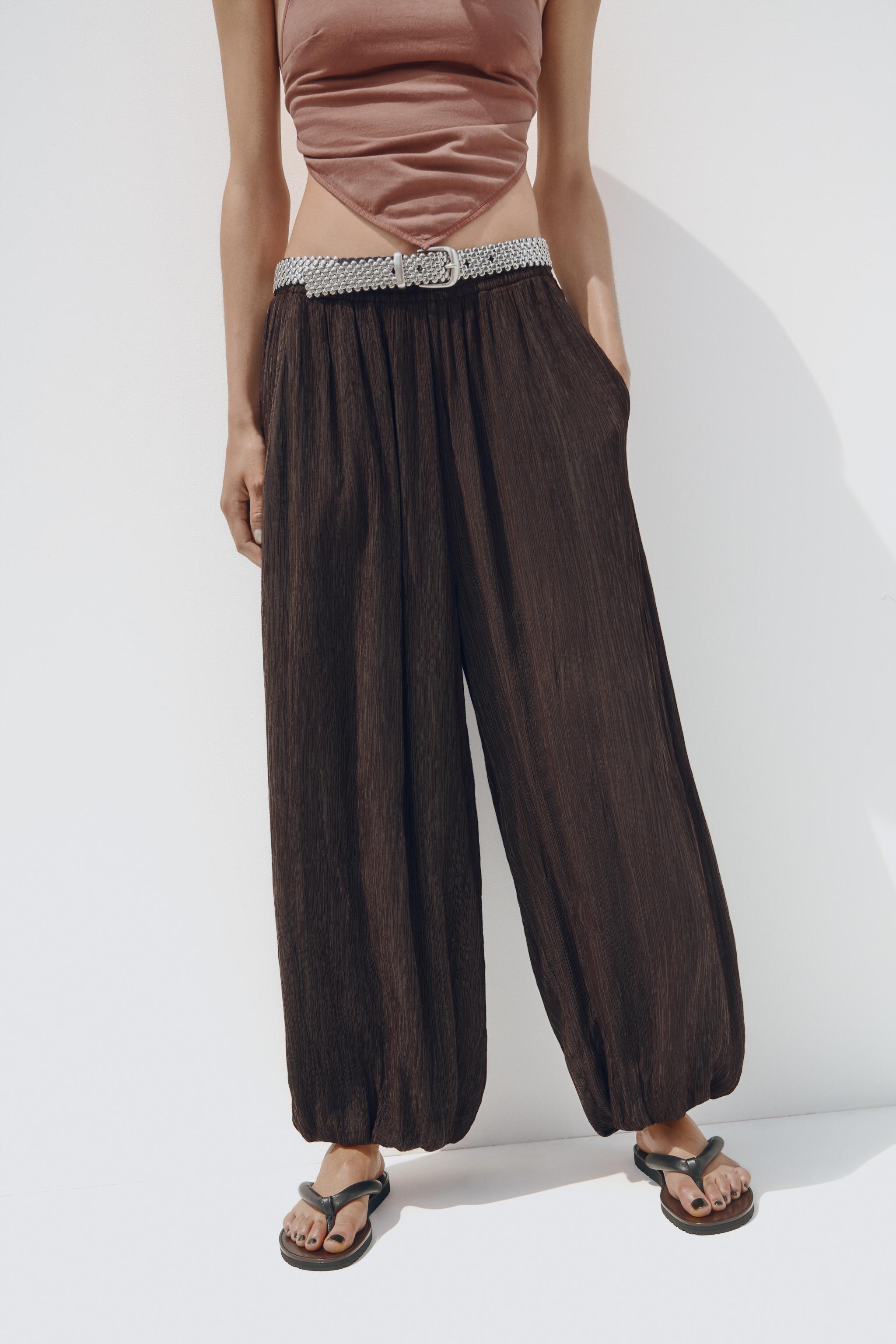 Textured Balloon Pants
