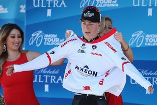 Neilsen Powless (Axeon Hagens Berman) in the 2016 Tour of California's white jersey for best young rider