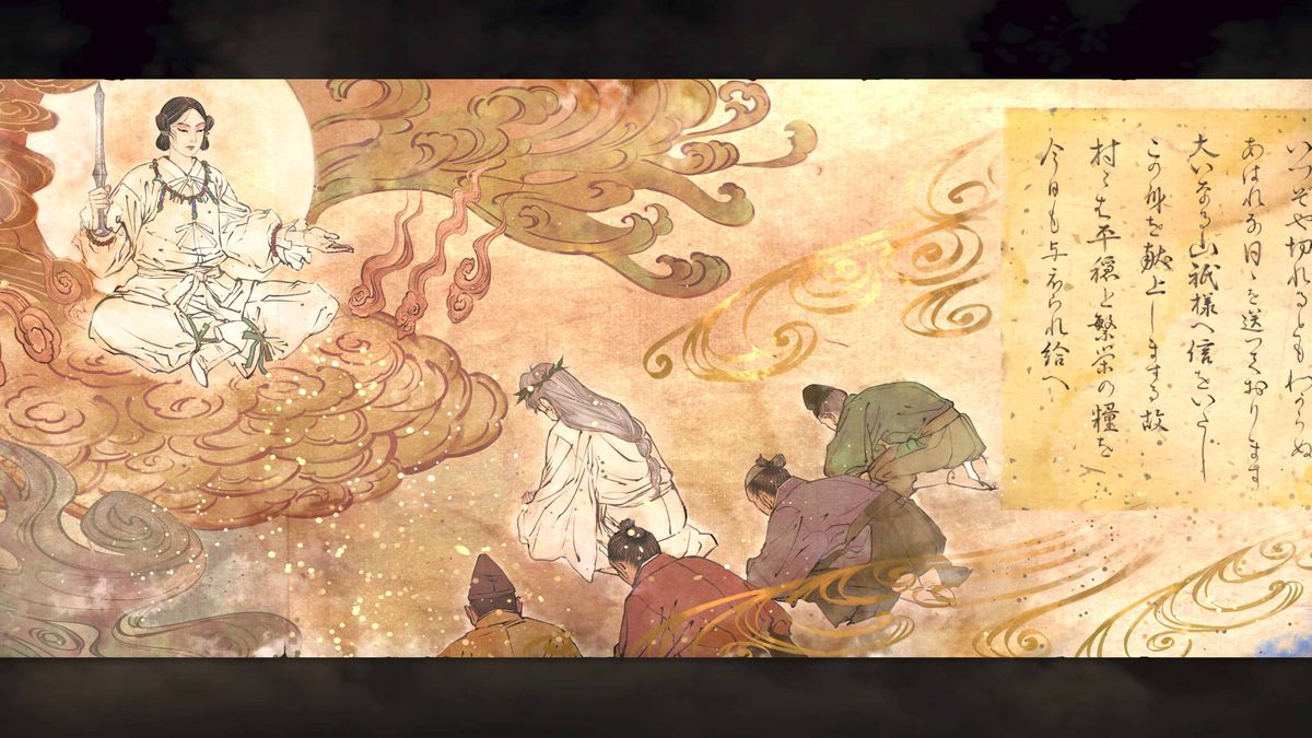 Screenshot of Kunitsu-Gami: Path of the Goddess on Xbox Series X.