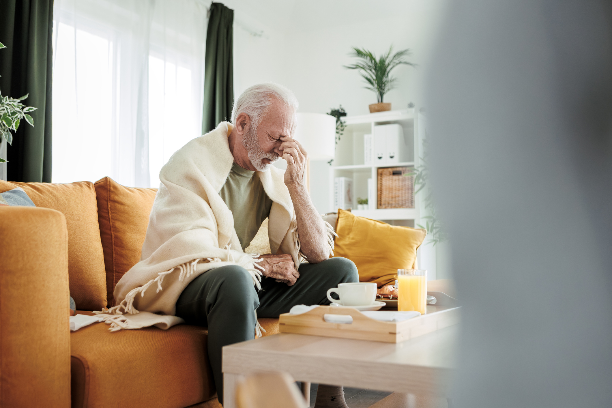 Older sick man