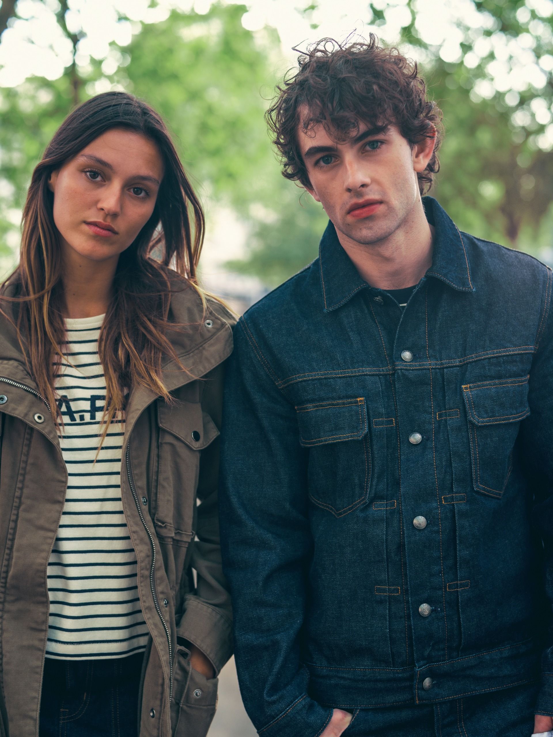campaign photo of the Gap x A.P.C. fashion collaboration for fall