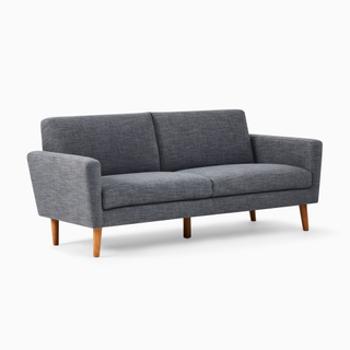 blue west elm sofa