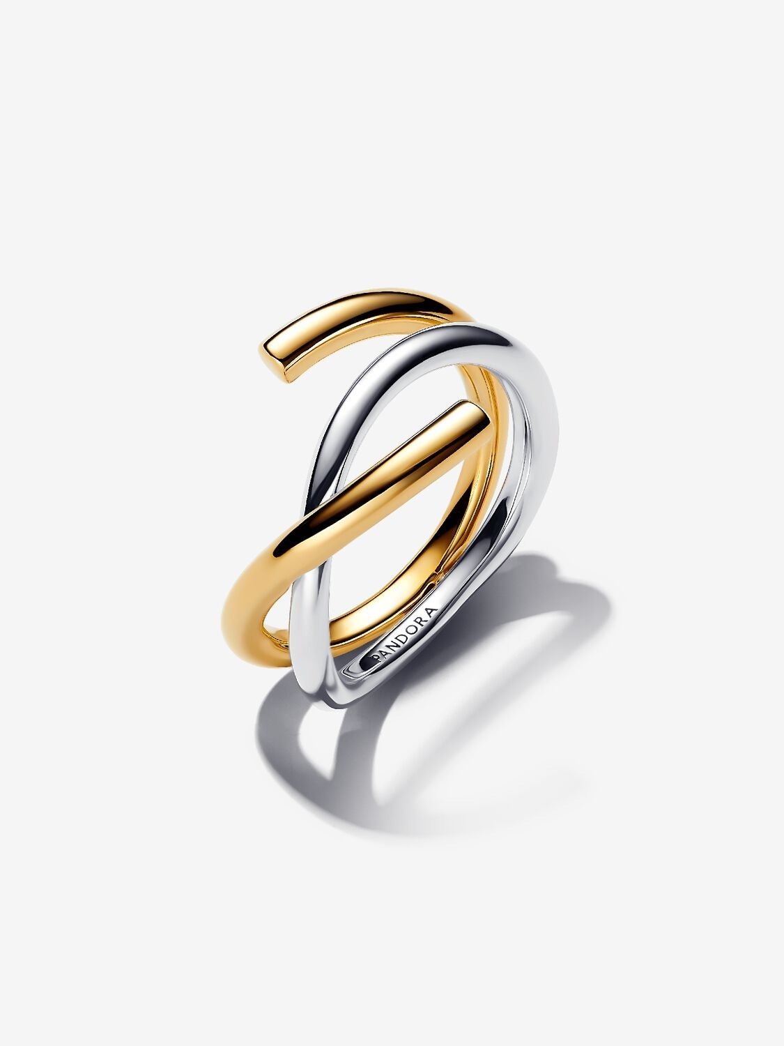 Pandora, Organically Shaped Two-Tone Double Ring