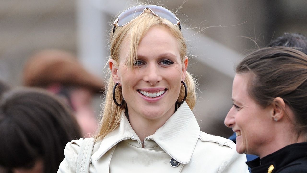Zara Tindall smiles as she attends day 3 of the Cheltenham Festival on March 18, 2010