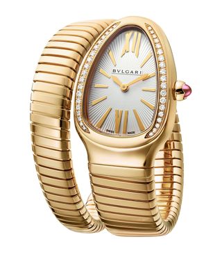 Yellow Gold and Diamond Serpenti Tubogas Watch 35mm