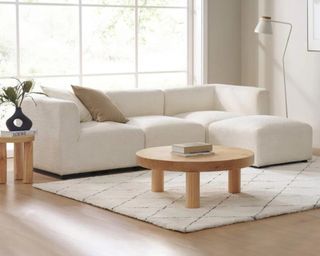 White sectional sofa