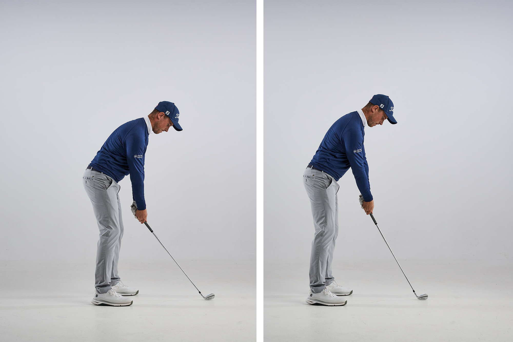 Alex Buckner with a low handle and higher handle at setup