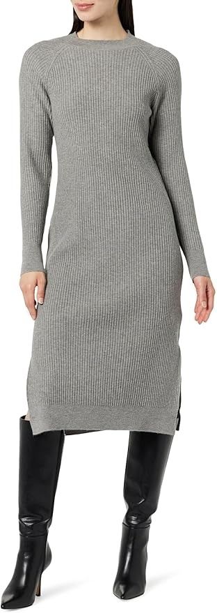 The Drop, The Drop Women's Renata Rib Midi Dress, Heather Frost, Xl