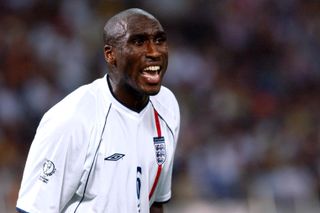 Sol Campbell of England in action at the 2002 World Cup