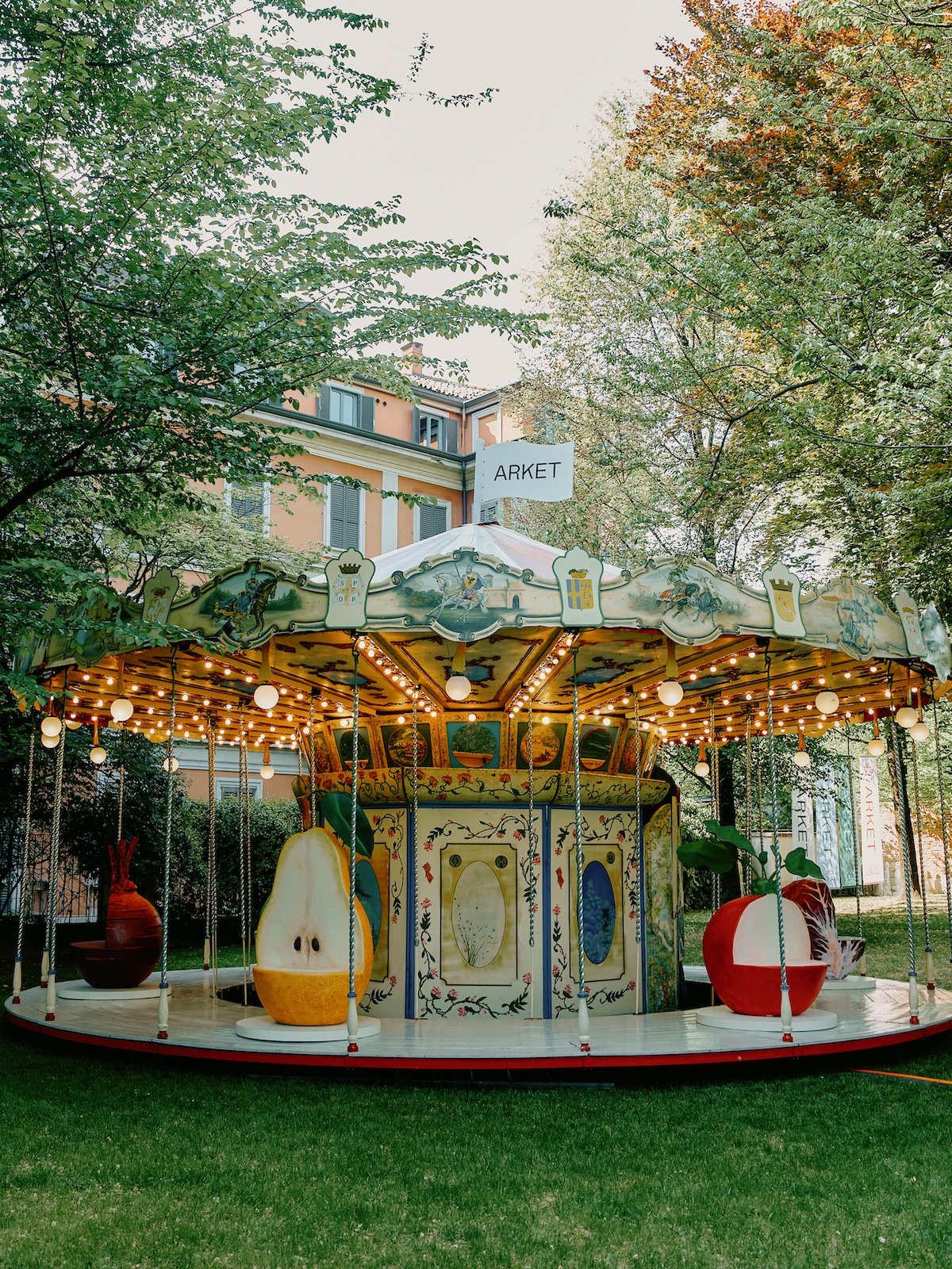 Laila Gohar Arket fashion collaboration merry-go-round installation Milan Design Week