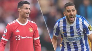 Cristiano Ronaldo of Manchester United and Neal Maupay of Brighton could both feature in the Manchester United vs Brighton live stream