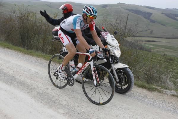 Adam Hansen (Omega Pharma-Lotto) rode well in support of Gilbert.