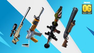 The Fortnite OG weapons, side by side