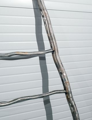 Detail of the slide's bronze ladder