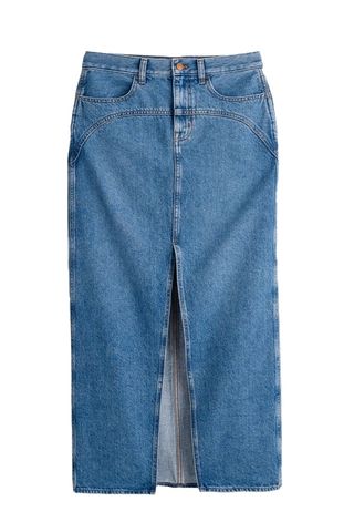 Madewell Denim Western Maxi Skirt in Emario Wash