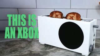 Parody of Microsoft's "this is an Xbox" campaign featuring a toaster