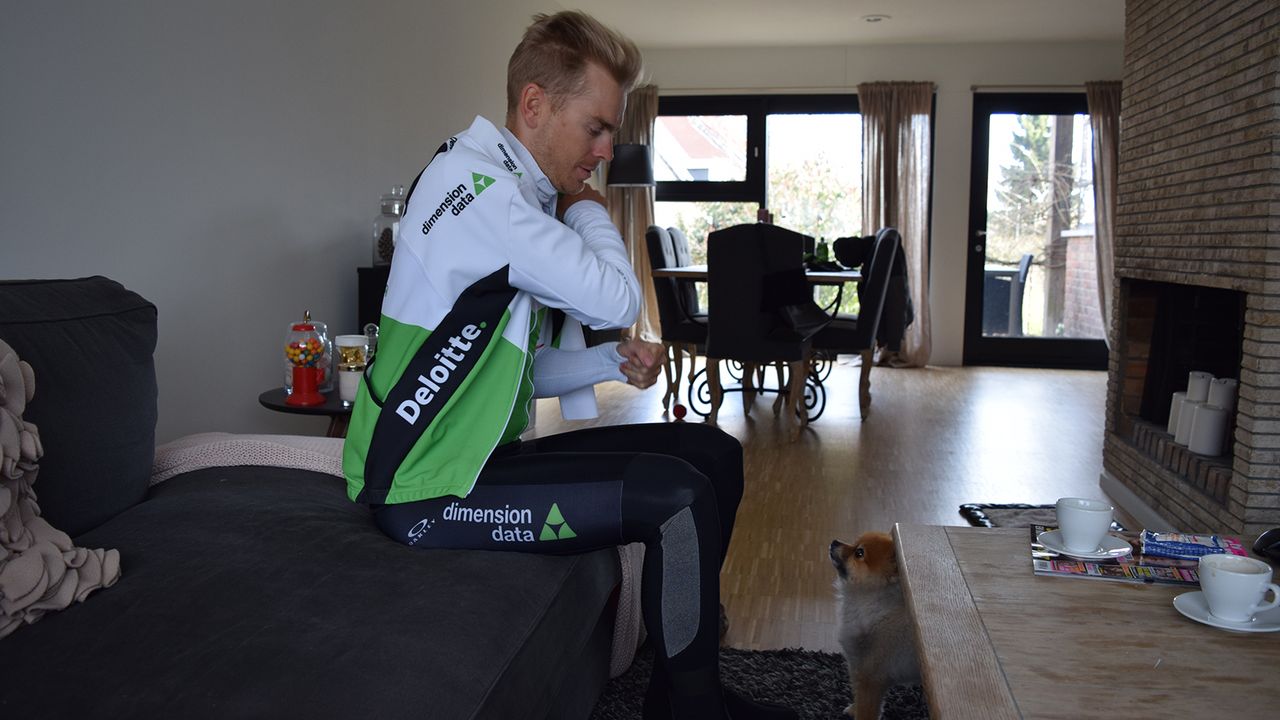 Vermote and his dog, Bo