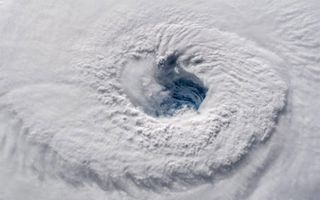 Another view from astronaut Alexander Gerst of the eye of Hurricane Florence, posted to Twitter on Sept. 12, 2018.