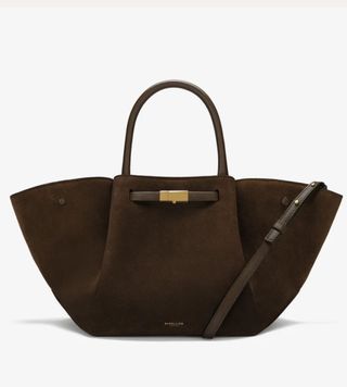 Image of brown suede bag