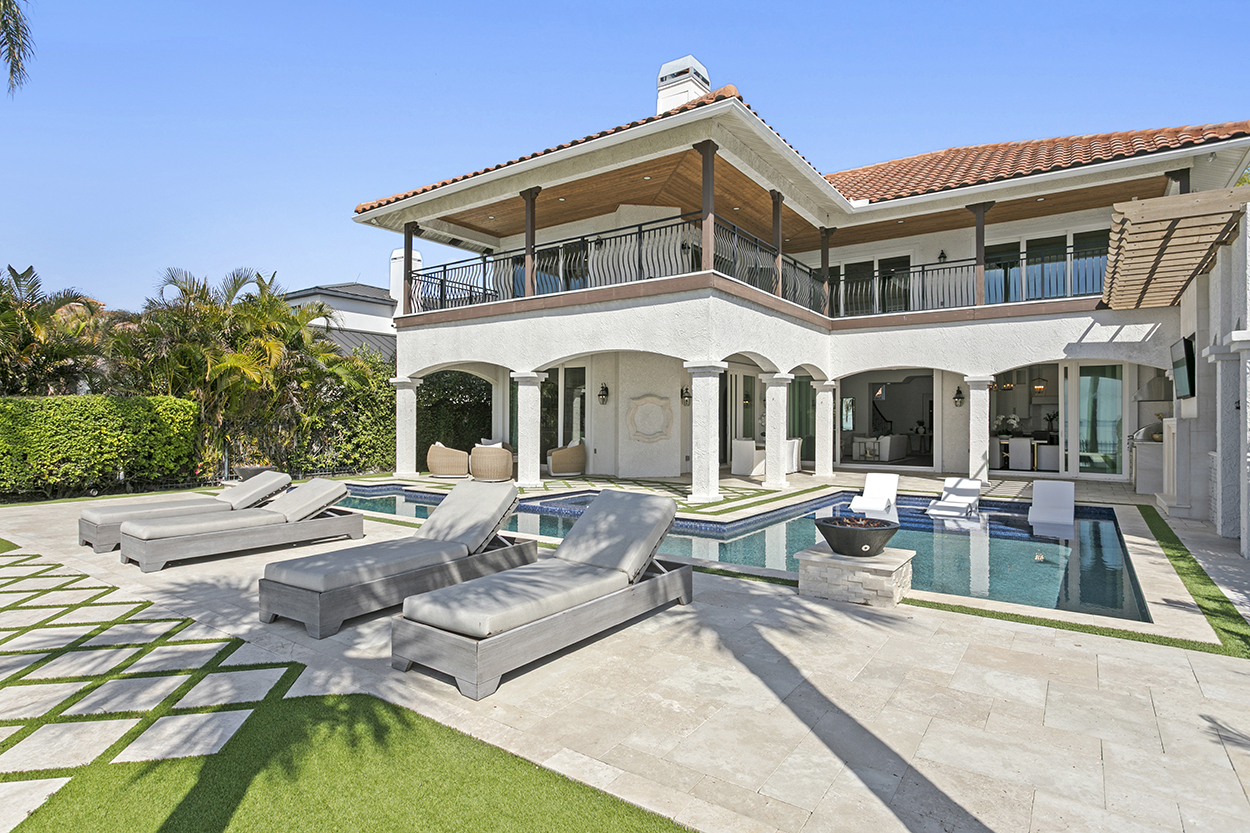 Home exterior with pool
