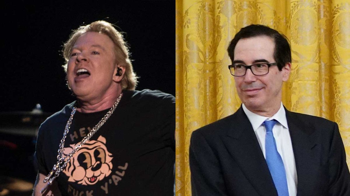 Axl Rose and Steve Mnuchin