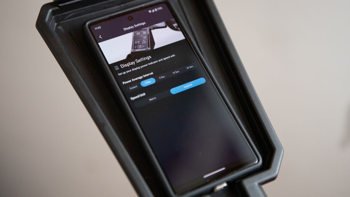 Garmin Tacx Neo Bike Plus display options