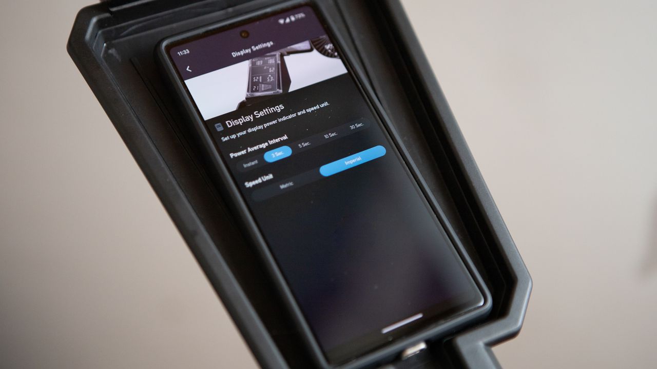 Garmin Tacx Neo Bike Plus display options