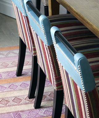 Striped rug designed by Kit Kemp