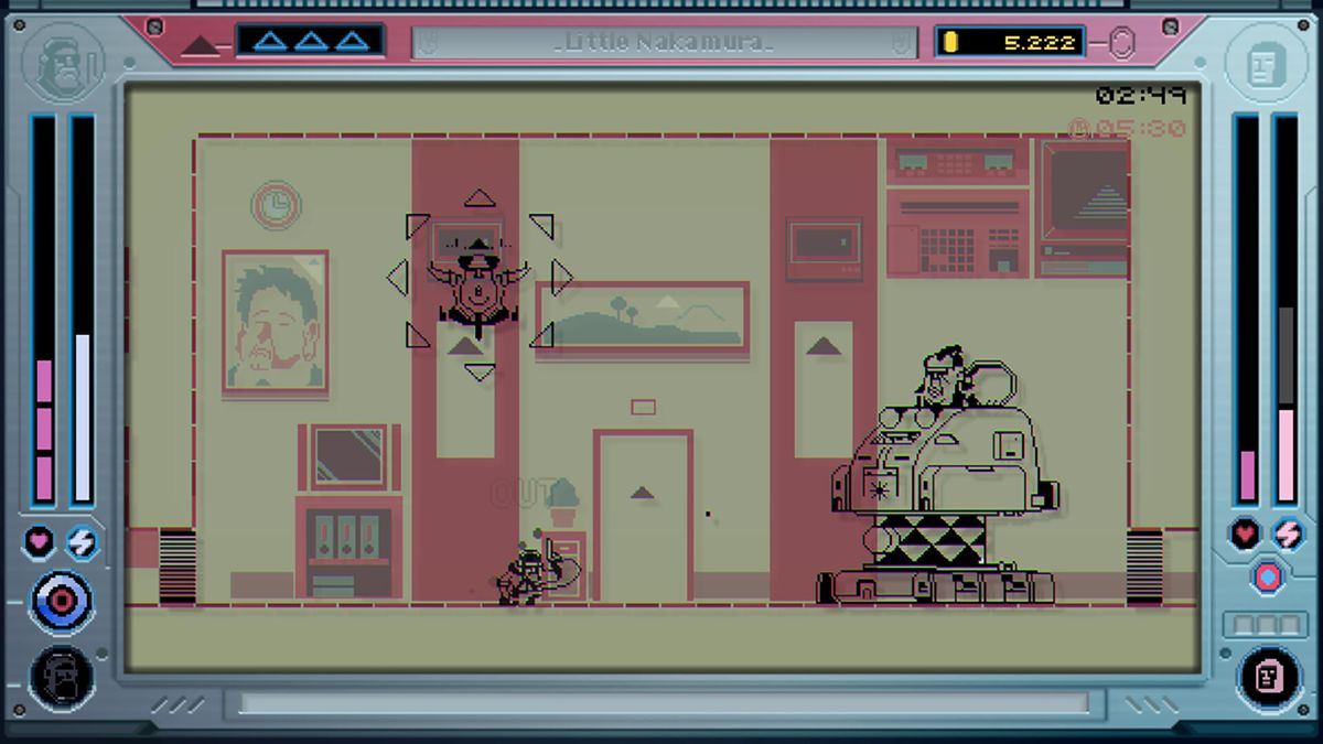 Future Knight retro indie game designed to look like the art style of Game &amp; Watch LCD handheld games