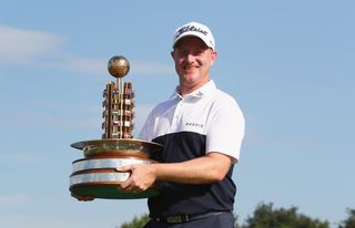 Richard McEvoy holds the 2018 Porsche European Open title