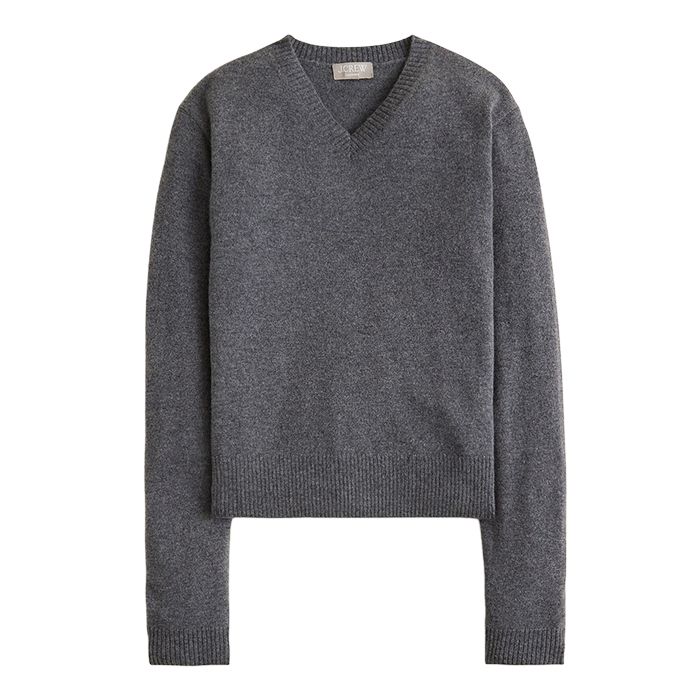 J.Crew, Cashmere High V-Neck Sweater