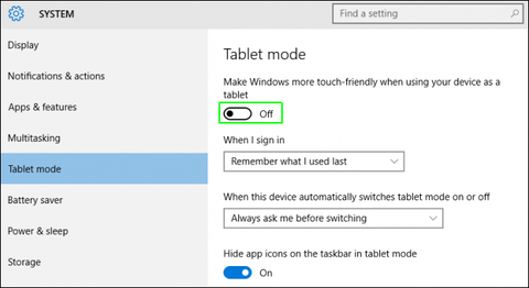 How To Enable Or Disable Tablet Mode In Windows 10 Laptop Mag - roblox how to toggle tablet mode