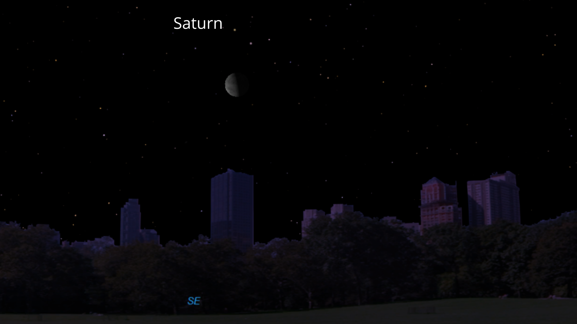 On May 22, Saturn will shine as a bright yellow-white star 5 degrees above the waning moon.