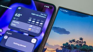 Top bezel comparison between Pixel 9 Pro Fold and Galaxy Z Fold 6