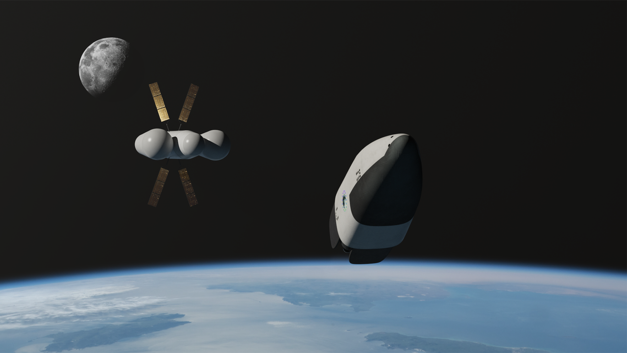 spacecraft above earth