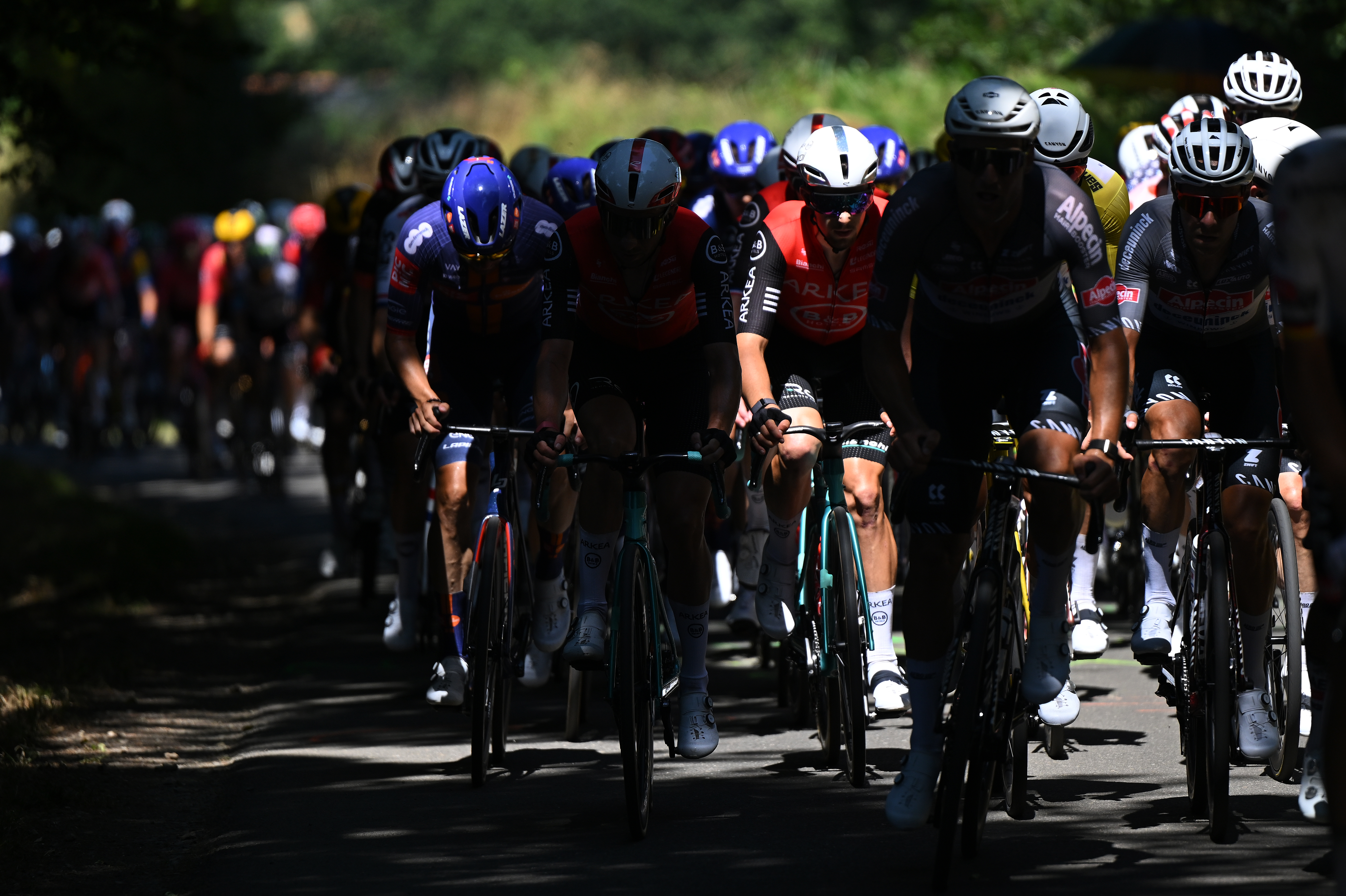 The peloton on stage seven of the Tour de France