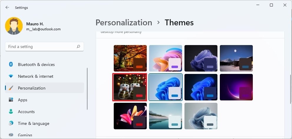 Change theme on new laptop