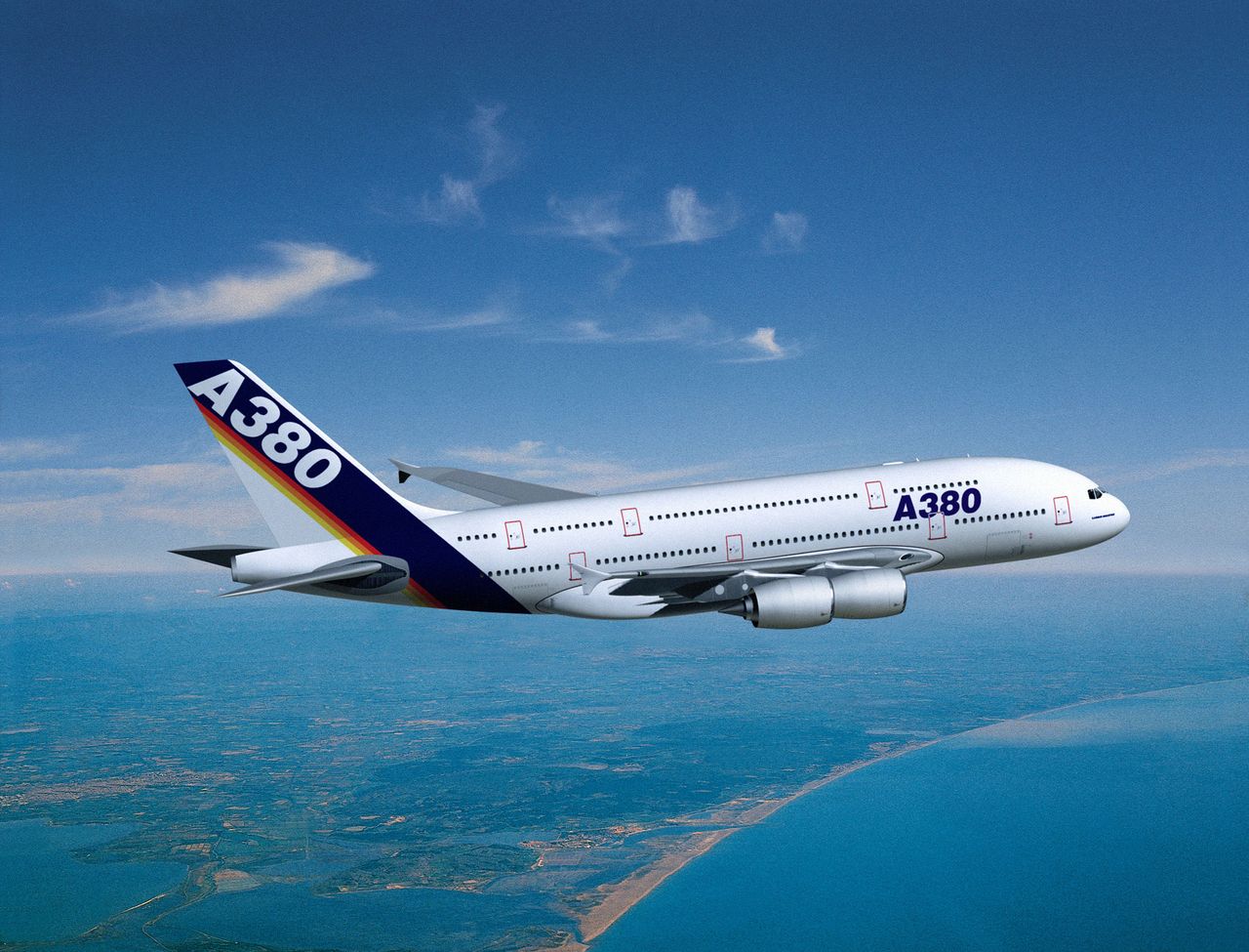 An Airbus A380 