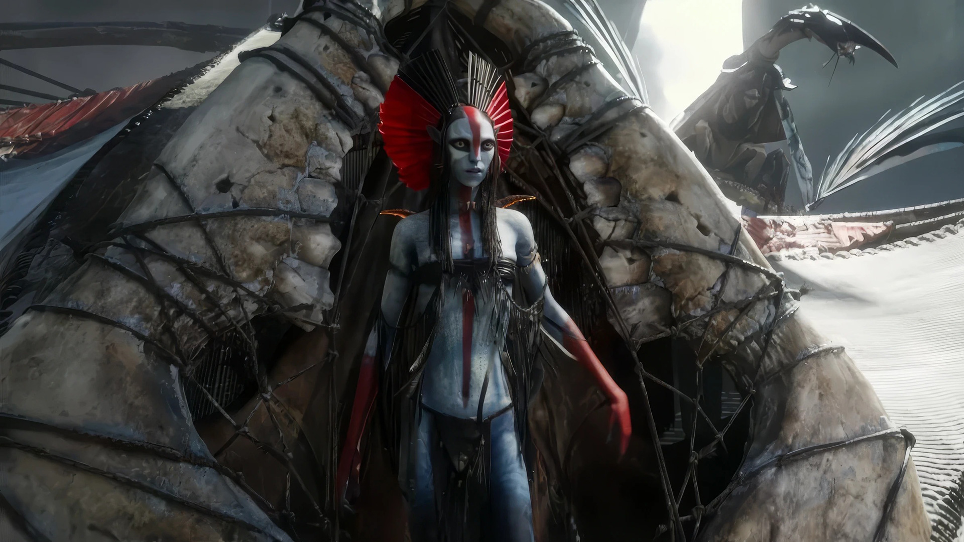 Publicity still of Varang (Oona Chaplin) in 'Avatar: Fire and Ash'