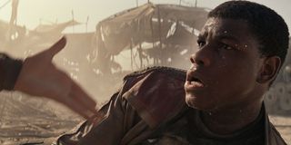 Star Wars: The Force Awakens John Boyega being offered a hand