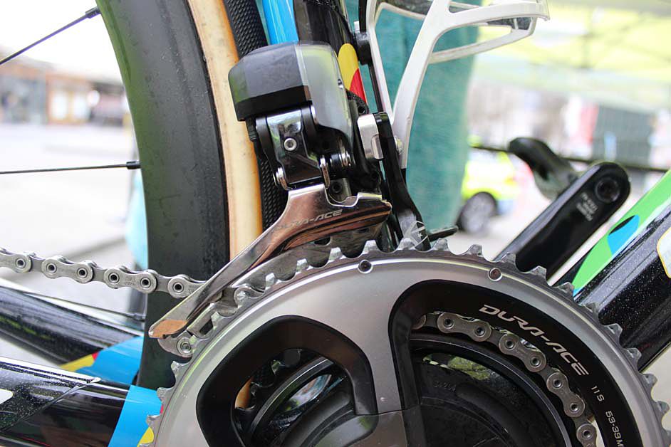 53*39 chainrings on World champion Peter Sagan's Specialized S-Works Tarmac