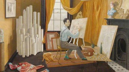 Eric Ravilious's Edward Bawden Working in His Studio (1930)
