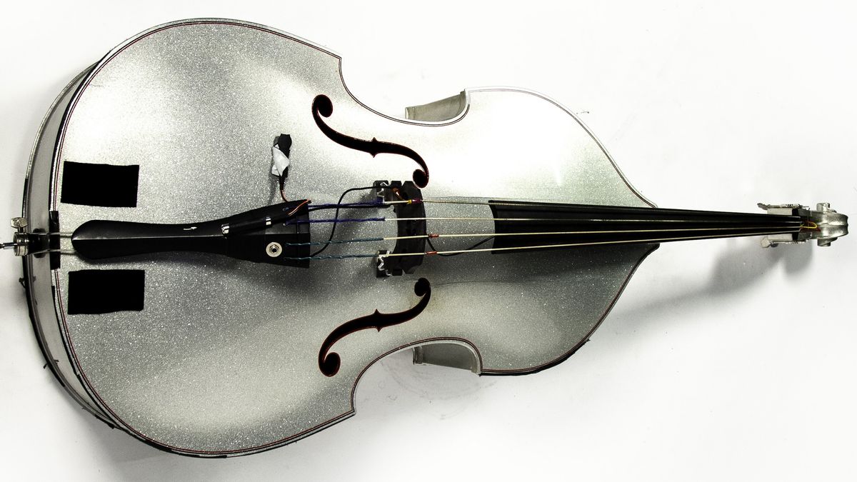Silver Sparkle upright bass
