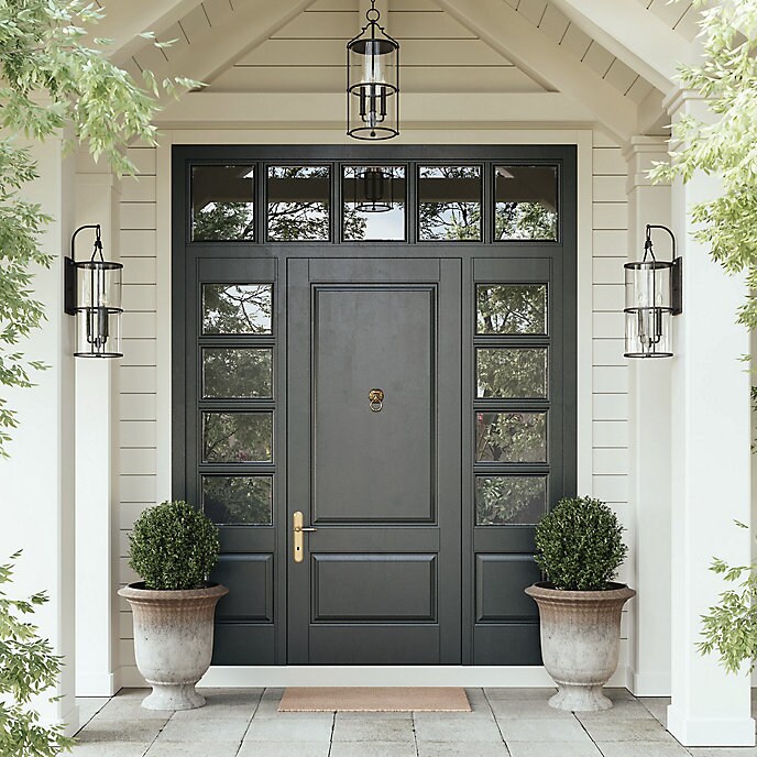 black front door